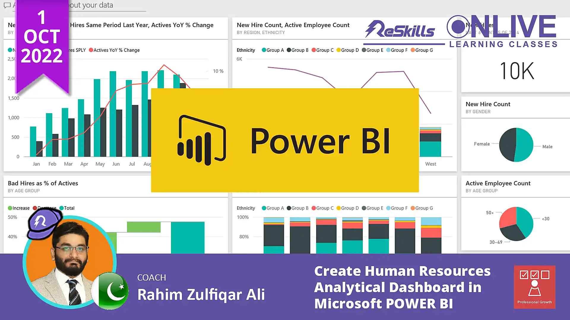 Create Human Resources Analytical Dashboard in Microsoft POWER BI - ReSkills