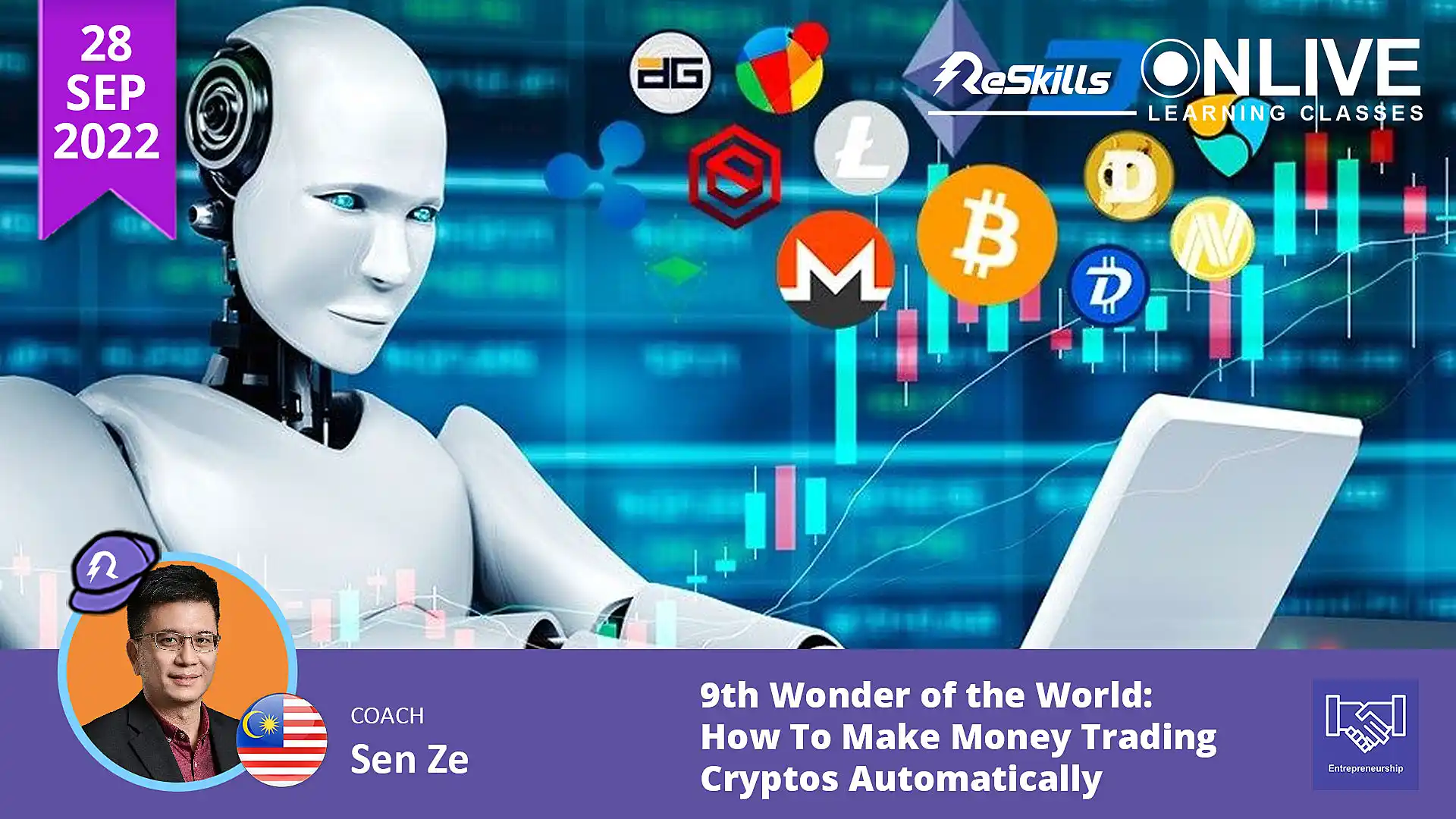 9th Wonder of the World: How To Make Money Trading Cryptos Automatically - ReSkills