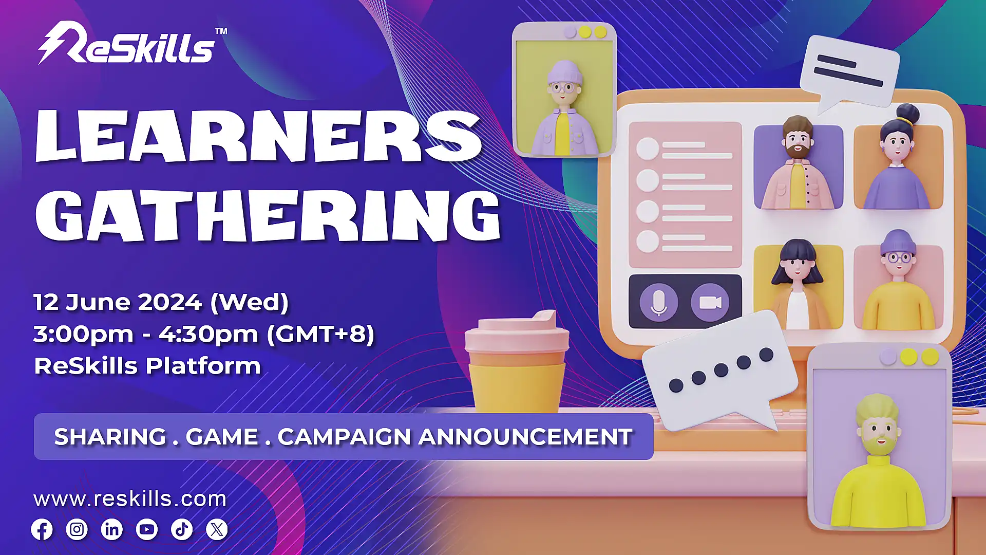 ReSkills Learners Gathering Sharing, Game & Campaign Announcement